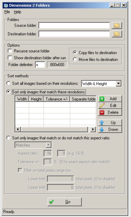 โปรแกรมจัดเรียงไฟล์รูปภาพ Dimension 2 Folders