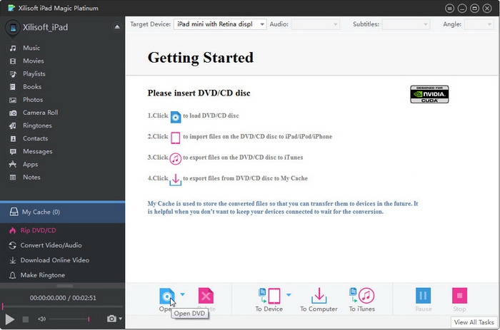 โปรแกรมถ่ายโอนไฟล์ Xilisoft iPad Magic Platinum