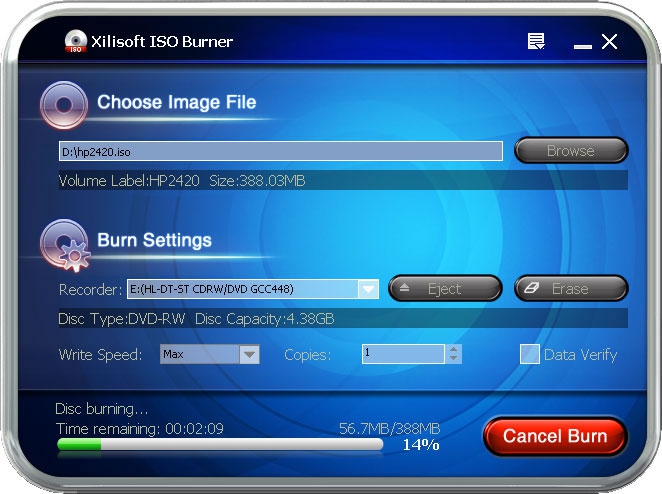 โปรแกรมไรท์ไฟล์อิมเมจ Xilisoft ISO Burner โปรแกรมไรท์ไฟล์อิมเมจ Xilisoft ISO Burner
