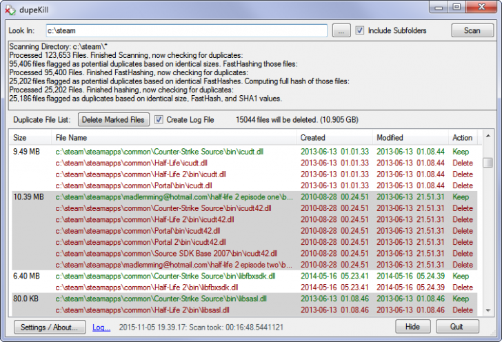 โปรแกรมกำจัดไฟล์ซ้ำ DupeKill