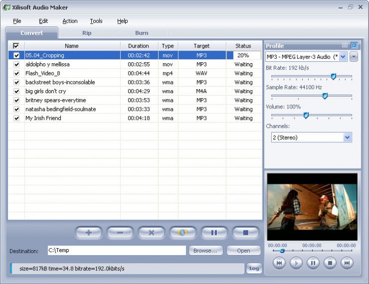 โปรแกรมแปลงไฟล์เสียง Xilisoft Audio Maker Suite