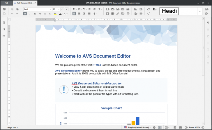 โปรแกรมจัดการเอกสาร AVS Document Editor