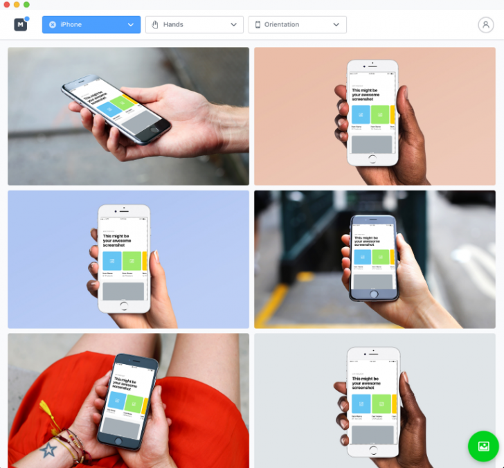 โปรแกรม ออกแบบหน้าจอตัวอย่างของแอปฯ Mockuuups Studio