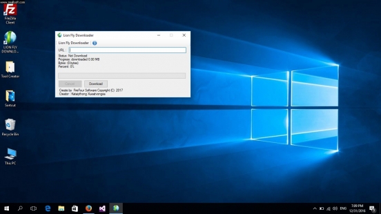 โปรแกรมช่วยดาวน์โหลดไฟล์ Lion Fly Downloader