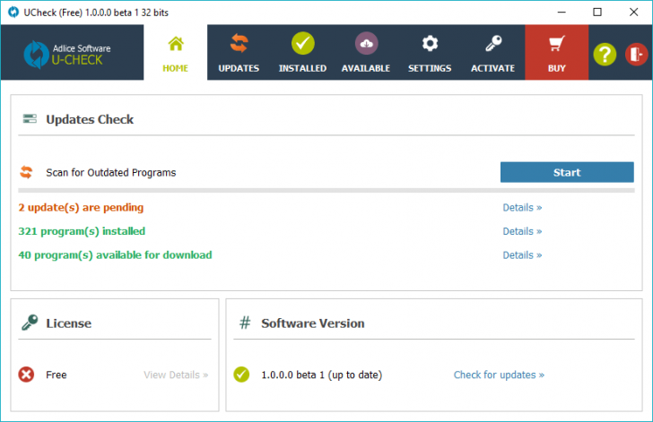 โปรแกรมอัปเดตโปรแกรม UCheck