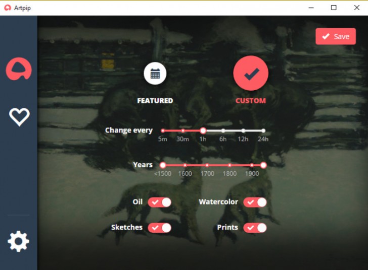 โปรแกรมเปลี่ยนวอลล์เปเปอร์ พื้นหลังหน้าจอ Artpip