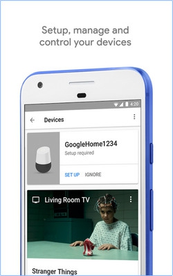 App แคสภาพและเสียง Google Home
