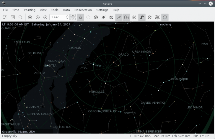 โปรแกรมท้องฟ้าจำลอง KStars