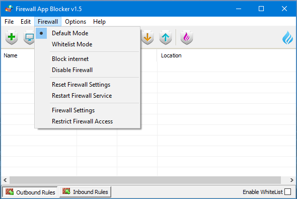 โปรแกรมไฟร์วอลล์ Firewall App Blocker โปรแกรมไฟร์วอลล์ Firewall App Blocker