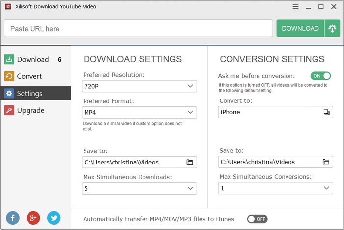 โปรแกรมดาวน์โหลดวิดีโอ Xilisoft Download YouTube Video
