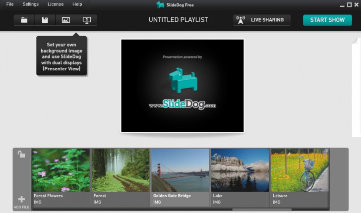 โปรแกรมทำสไลด์โชว์ SlideDog
