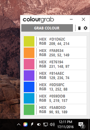 โปรแกรมดูโค้ดสี ดูรหัสสี ColourGrab โปรแกรมดูโค้ดสี ดูรหัสสี ColourGrab