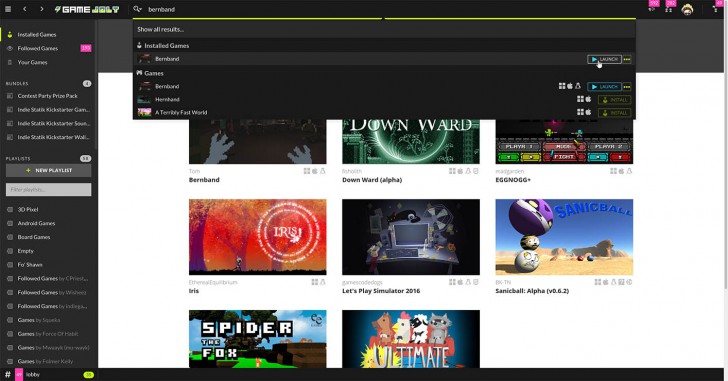 โปรแกรมช่วยดาวน์โหลดเกมส์ Game Jolt
