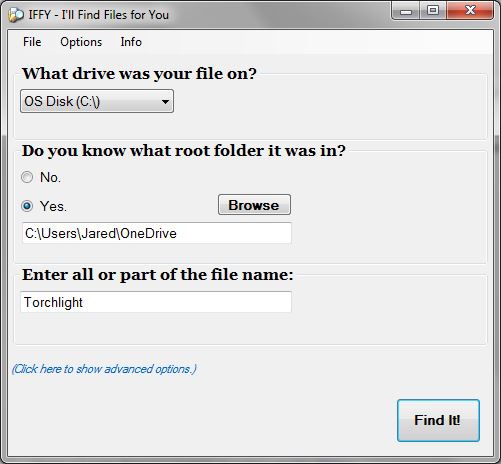 โปรแกรมช่วยค้นหาไฟล์ IFFY