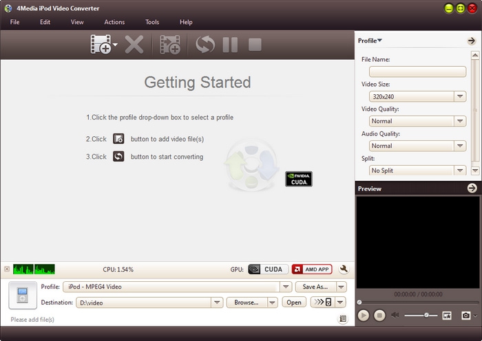 โปรแกรมแปลงวิดีโอบนไปพอด iPod Video Converter