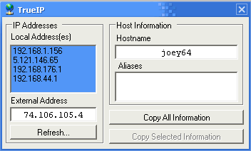 โปรแกรมค้นหา IP เครื่องคอมพิวเตอร์ TrueIP