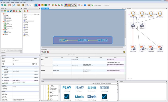 โปรแกรมสร้างแผ่นบลูเรย์พร้อมไตเติ้ลเมนู Blu-Disc Studio Lite
