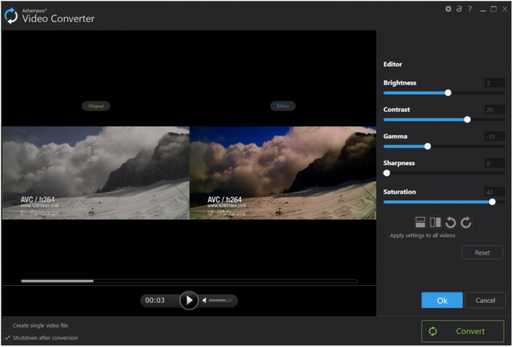 โปรแกรมแปลงไฟล์วิดีโอ Ashampoo Video Converter