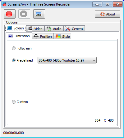 โปรแกรมอัดวิดีโอหน้าจอ Screen2Avi