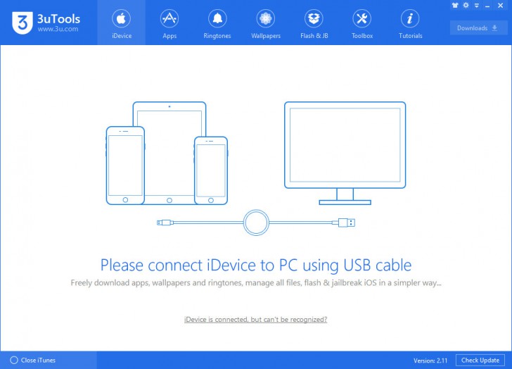 3uTools (โปรแกรม 3uTools เครื่องมือจัดการอุปกรณ์ ระบบ iOS ฟรี) : 