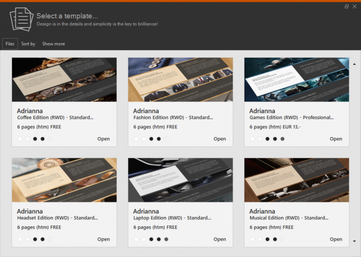 โปรแกรมออกแบบเว็บไซต์ GrafX Website Studio