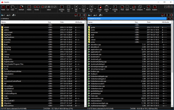 โปรแกรมจัดการไฟล์ Saladin 