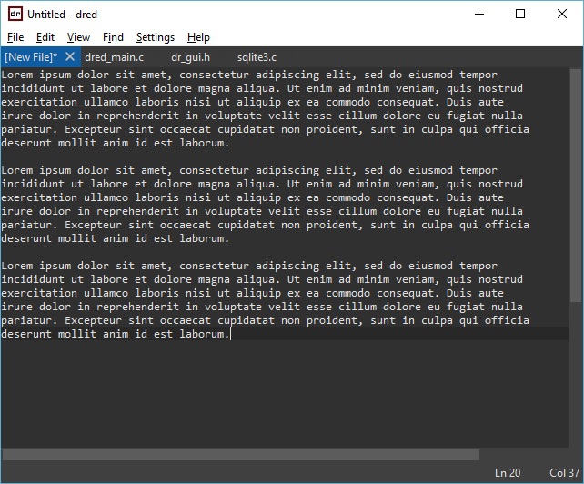 โปรแกรมเขียนแก้ไขข้อความ dred