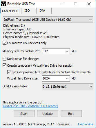 โปรแกรมตรวจเช็ค ทดสอบแผ่นบูต Bootable USB Test