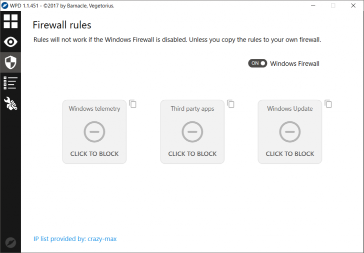โปรแกรมตั้งค่าความเป็นส่วนตัว WPD