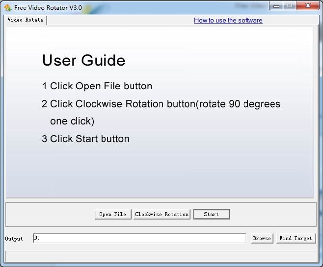  โปรแกรมหมุนวิดีโอ Free Video Rotator 