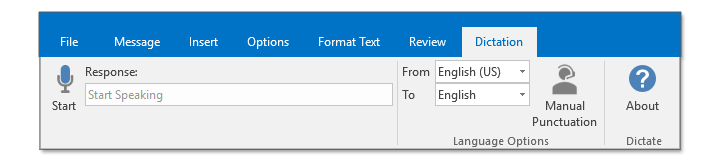 โปรแกรมพิมพ์งานด้วยเสียง Microsoft Dictate