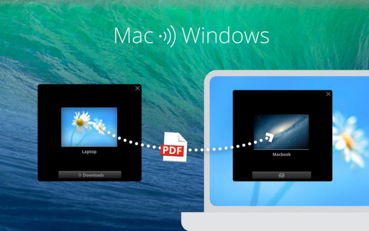 โปรแกรมแชร์ไฟล์ Filedrop