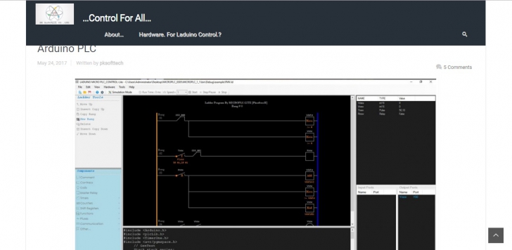 โปรแกรมเขียนภาษาแลดเดอร์ LADUINO CONTROL