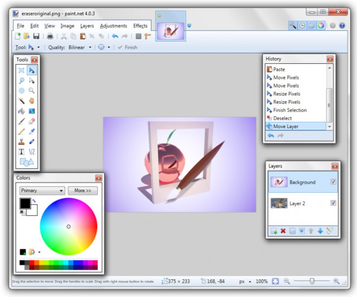 โปรแกรมแต่งรูป Paint.NET