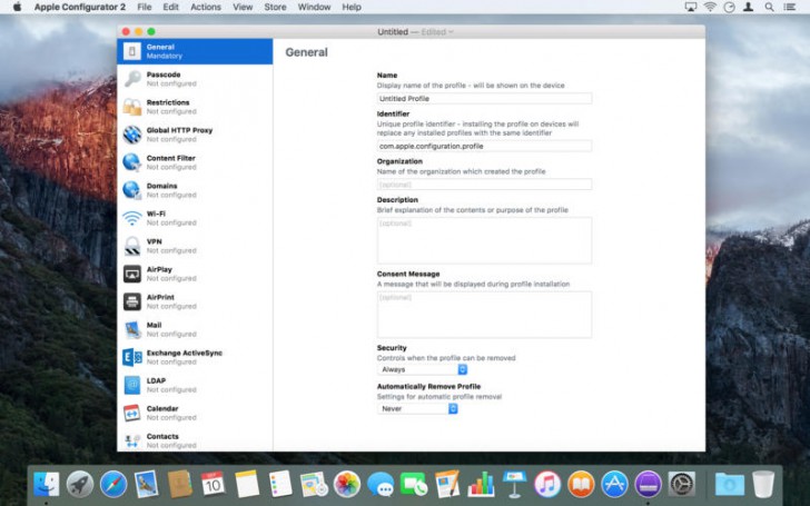 โปรแกรมเครื่องมือตั้งค่าอุปกรณ์แอปเปิ้ล Configurator