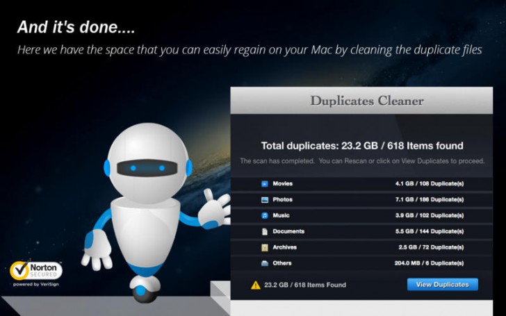 โปรแกรมลบไฟล์ซ้ำ Duplicates Cleaner