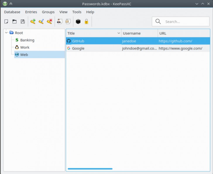 โปรแกรมจำรหัสผ่าน KeePassXC