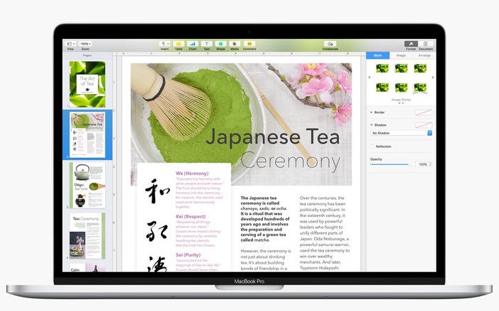  โปรแกรมพิมพ์เอกสาร Pages