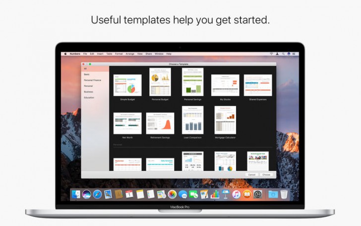โปรแกรมสร้างสเปรดชีท Numbers