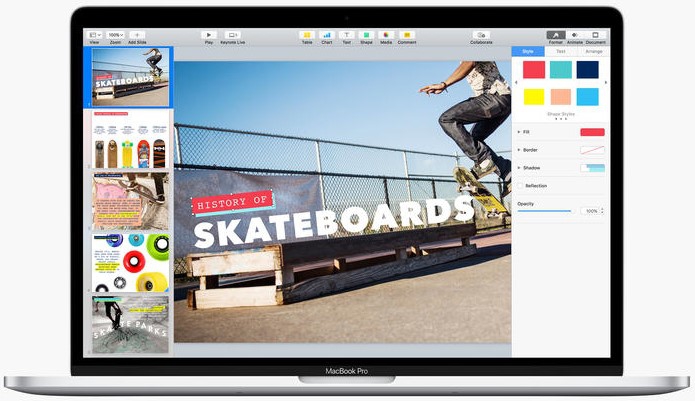 โปรแกรมสร้างงานนำเสนอ Keynote