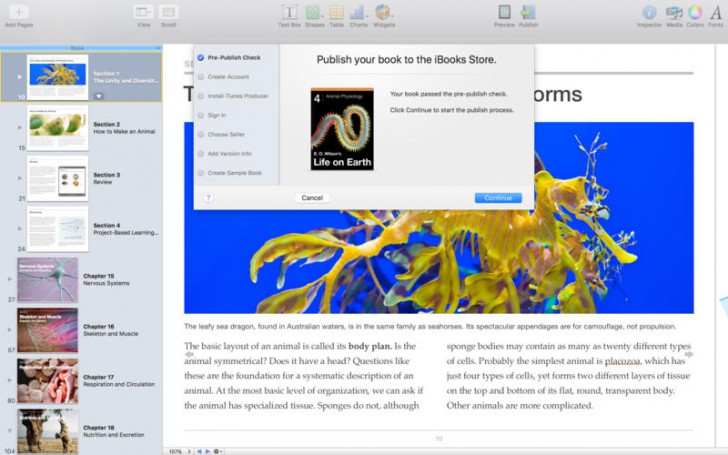 โปรแกรมทำหนังสือ iBooks Author 