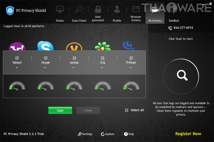 โปรแกรมลบข้อมูลส่วนตัว ลบประวัติการใช้งาน PC Privacy Shield