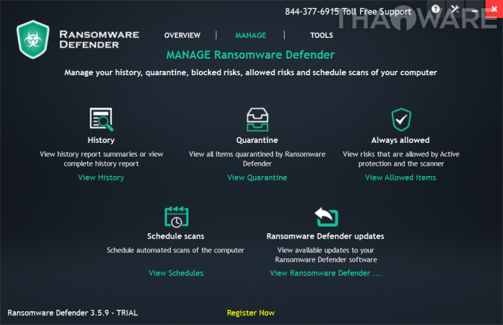 โปรแกรมป้องกันมัลแวร์เรียกค่าไถ่ Ransomware Defender โปรแกรมป้องกันมัลแวร์เรียกค่าไถ่ Ransomware Defender
