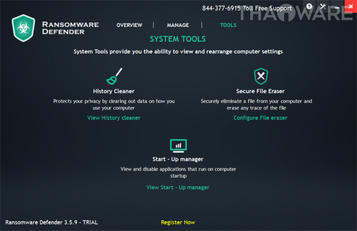 โปรแกรมป้องกันมัลแวร์เรียกค่าไถ่ Ransomware Defender
