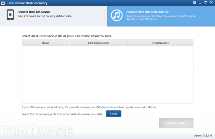 โปรแกรมช่วยกู้ข้อมูล iPhone Data Recovery