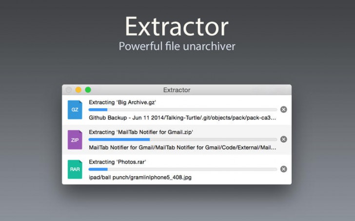 โปรแกรมแตกไฟล์ คลายไฟล์ Extractor