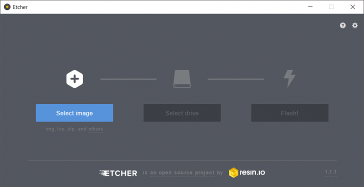 โปรแกรมไรท์ไฟล์อิมเมจ Etcher 