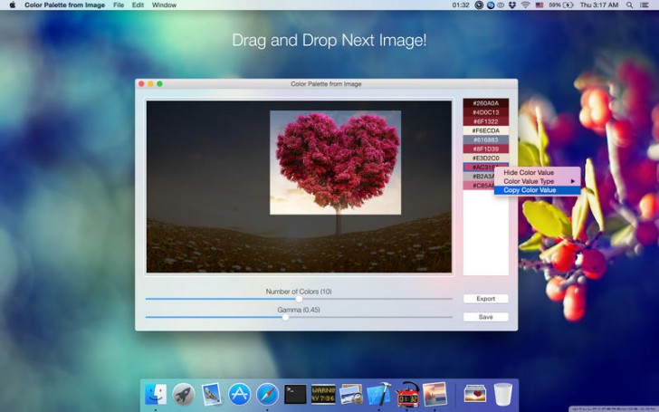 โปรแกรมดึงสีจากภาพ Color Palette from Image
