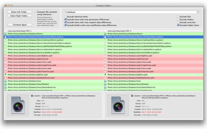 โปรแกรมเปรียบเทียบโฟลเดอร์ Compare Folders