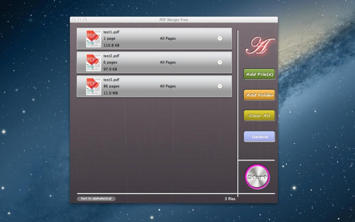 โปรแกรมรวมไฟล์เอกสาร PDF Merger Free